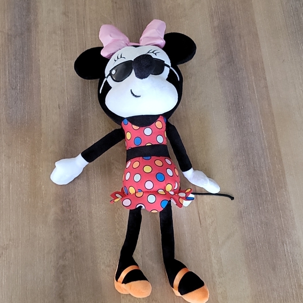 Disney Store Minnie Mouse Summer Plush Sunglasses Pink Bow 17” - Picture 2 of 8